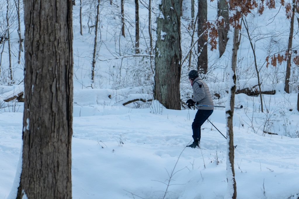 cross country skier at great parks of hamilton county